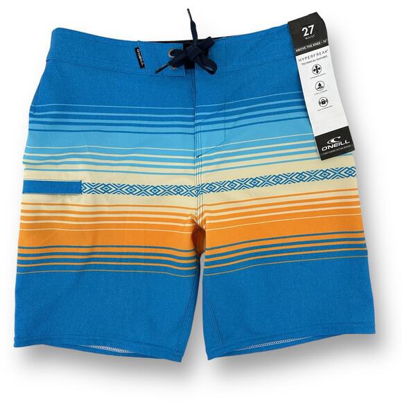 O'Neill Hyperfreak Heat Stripe Line 16" Board Shorts Boys Size 27 Large 14 16 - Picture 1 of 9